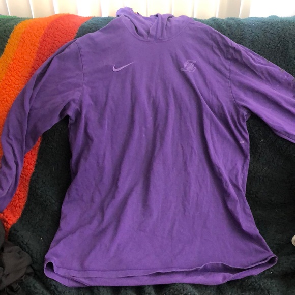 Lakers Nike Long Sleeve Hoodie Tee 